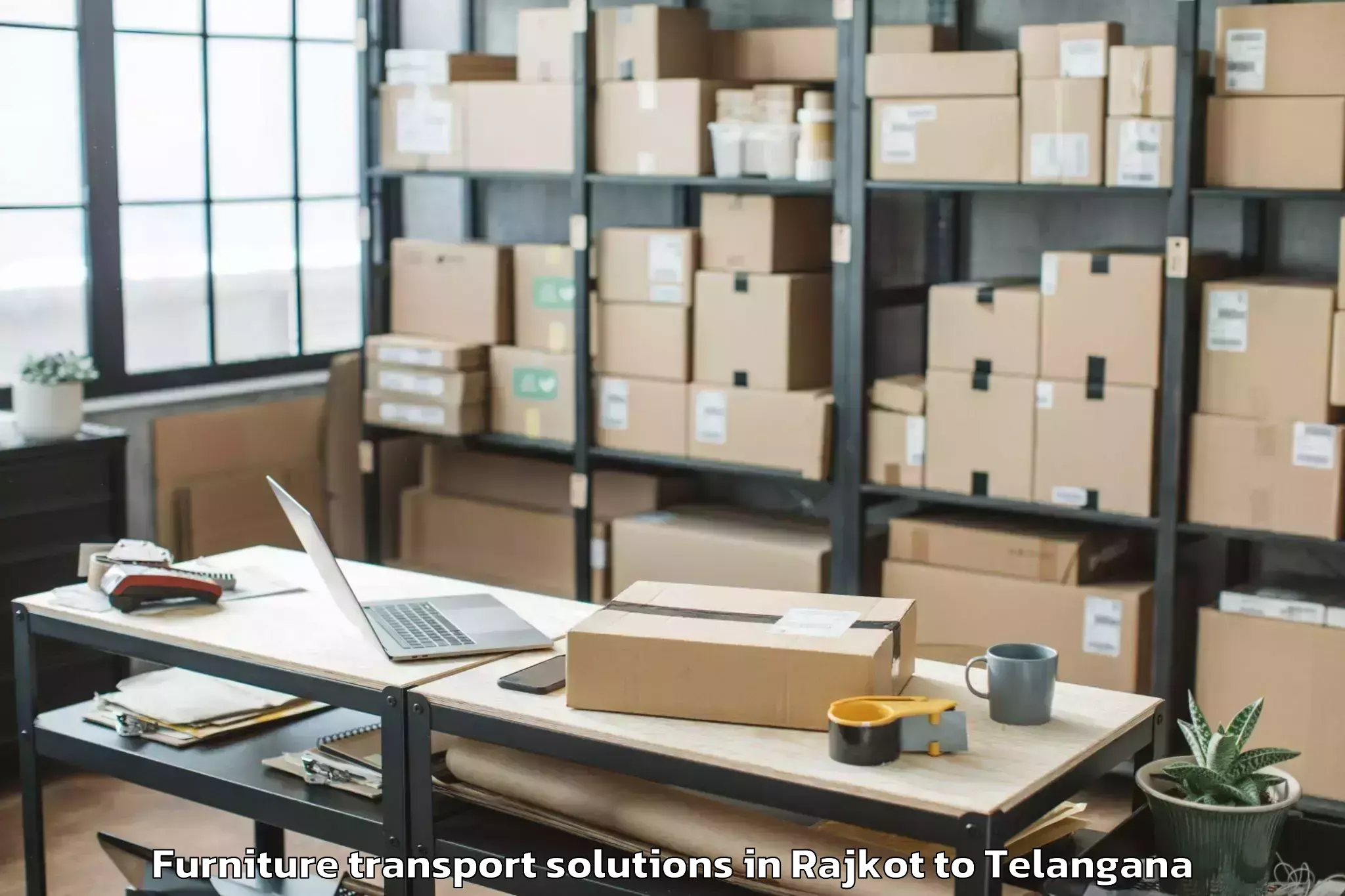 Get Rajkot to Peddapalle Furniture Transport Solutions